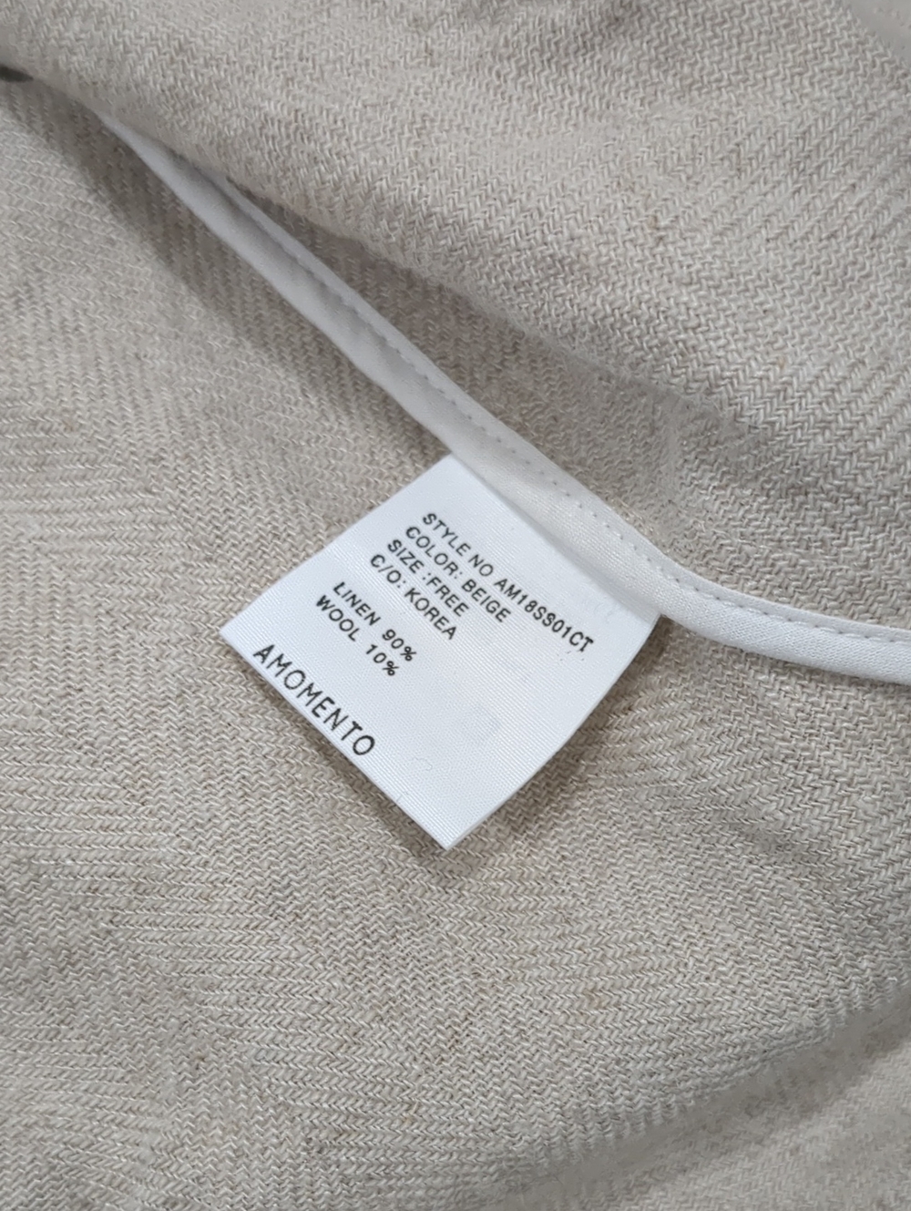 NWT AMOMENTO Long Trench Coat Cotton & Linen Oversized Duster Jacket - Picture 4 of 4